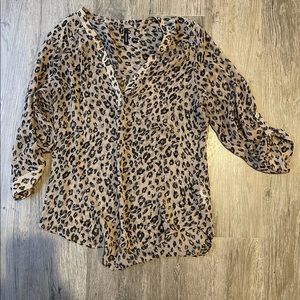 Cheetah Print Dress Top